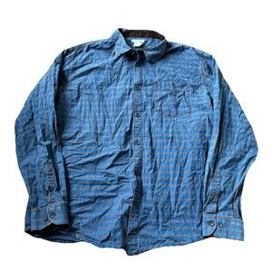 Carbon 2 Cobalt Shirt Men's XL Blue Long Sleeve Button Up Knit Cotton Casual